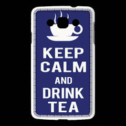 Coque LG L60 Keep Calm Drink Tea Bleu