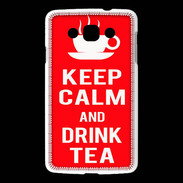 Coque LG L60 Keep Calm Drink Tea Rouge