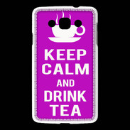 Coque LG L60 Keep Calm Drink Tea Violet