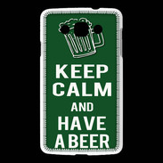 Coque LG L60 Keep Calm Have a beer Vert