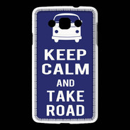 Coque LG L60 Keep Calm Take road Bleu
