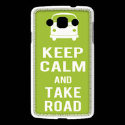 Coque LG L60 Keep Calm Take road Vert pomme