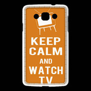 Coque LG L60 Keep Calm Watch TV Orange