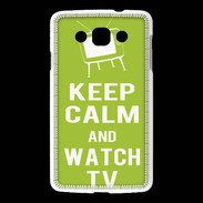 Coque LG L60 Keep Calm Watch TV Vert pomme