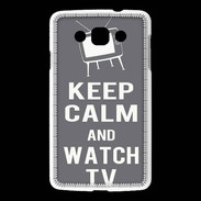 Coque LG L60 Keep Calm Watch TV Gris