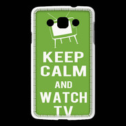 Coque LG L60 Keep Calm Watch TV Vert