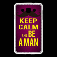 Coque LG L60 Keep Calm Be a Man Rose