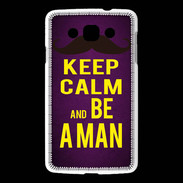 Coque LG L60 Keep Calm Be a Man Violet