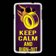 Coque LG L60 Keep Calm and Burn Out violet