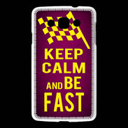 Coque LG L60 Keep Calm and Be Fast Rose