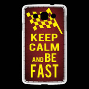 Coque LG L60 Keep Calm and Be Fast Rouge