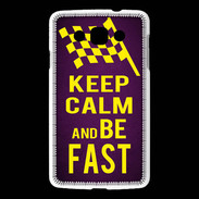 Coque LG L60 Keep Calm and Be Fast Violet