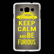 Coque LG L60 Keep Calm and Be Furious Gris