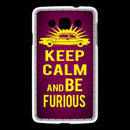 Coque LG L60 Keep Calm and Be Furious Rose