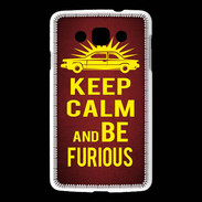 Coque LG L60 Keep Calm and Be Furious Rouge