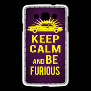 Coque LG L60 Keep Calm and Be Furious Violet