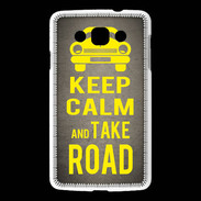 Coque LG L60 Keep Calm and Take o road 2 Gris