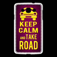 Coque LG L60 Keep Calm and Take o road 2 Rose