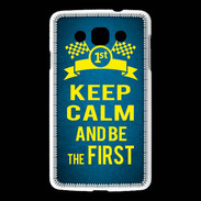 Coque LG L60 Keep Calm and Be the First Bleu