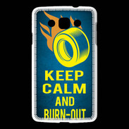 Coque LG L60 Keep Calm and Burn Out Bleu