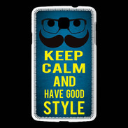 Coque LG L60 Keep Calm and Have a good Style Bleu