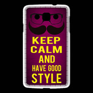 Coque LG L60 Keep Calm and Have a good Style Rose