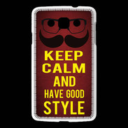 Coque LG L60 Keep Calm and Have a good Style Rouge
