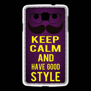 Coque LG L60 Keep Calm and Have a good Style Violet