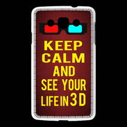 Coque LG L60 Keep Calm and See your life 3D Rouge