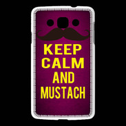 Coque LG L60 Keep Calm and Mustach Rose