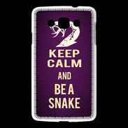 Coque LG L60 Keep Calm and Be a Snake Violet