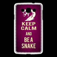 Coque LG L60 Keep Calm and Be a Snake Rose