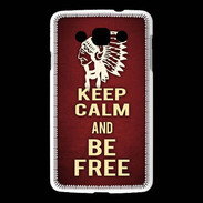 Coque LG L60 Keep Calm and Be Free Rouge