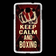 Coque LG L60 Keep Calm and Boxing Rouge