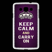 Coque LG L60 Keep Calm and Carry on Violet