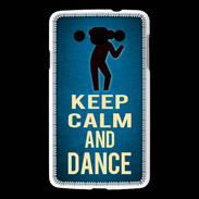 Coque LG L60 Keep Calm and Dance Bleu