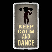 Coque LG L60 Keep Calm and Dance Gris