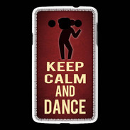 Coque LG L60 Keep Calm and Dance Rouge