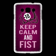 Coque LG L60 Keep Calm and Fist Rose