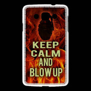 Coque LG L60 Keep Calm and Grenade Feu
