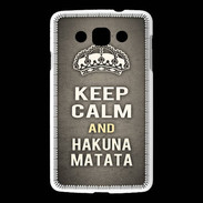 Coque LG L60 Keep Calm and Hakuna Matata Gris