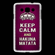 Coque LG L60 Keep Calm and Hakuna Matata rose