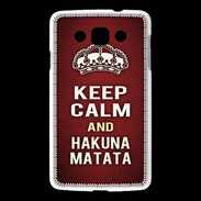 Coque LG L60 Keep Calm and Hakuna Matata Rouge