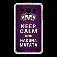 Coque LG L60 Keep Calm and Hakuna Matata Violet
