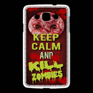 Coque LG L60 Keep Calm and Kill Zombies Rouge
