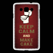 Coque LG L60 Keep Calm and Make cake Rouge