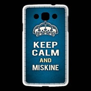 Coque LG L60 Keep Calm and Miskine Bleu