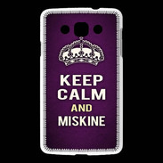 Coque LG L60 Keep Calm and Miskine Violet