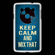 Coque LG L60 Keep Calm and Mix that Bleu