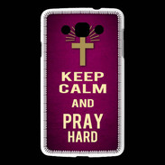 Coque LG L60 Keep Calm and Pray Christian Rose